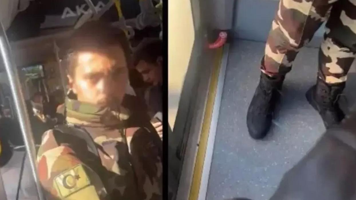 Askeri kıyafet giyerek seyahat ediyordu! Gözaltına alındı