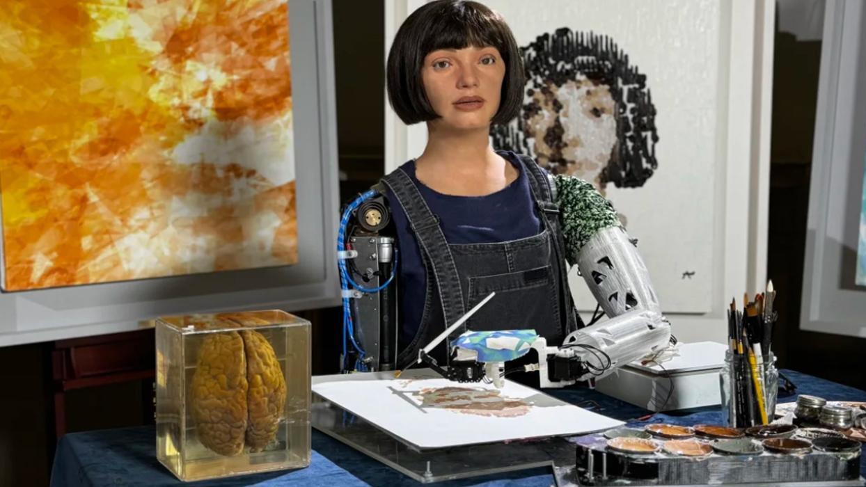 Yapay zeka robotunun yaptığı resim, açık artırmada 120 bin dolardan fazlaya satılabilir