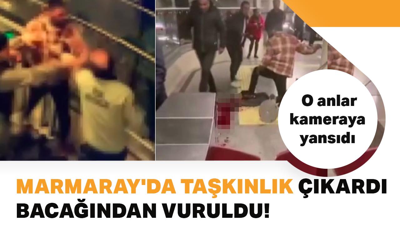 Marmaray'da taşkınlık çıkardı bacağından vuruldu! O anlar kameraya yansıdı