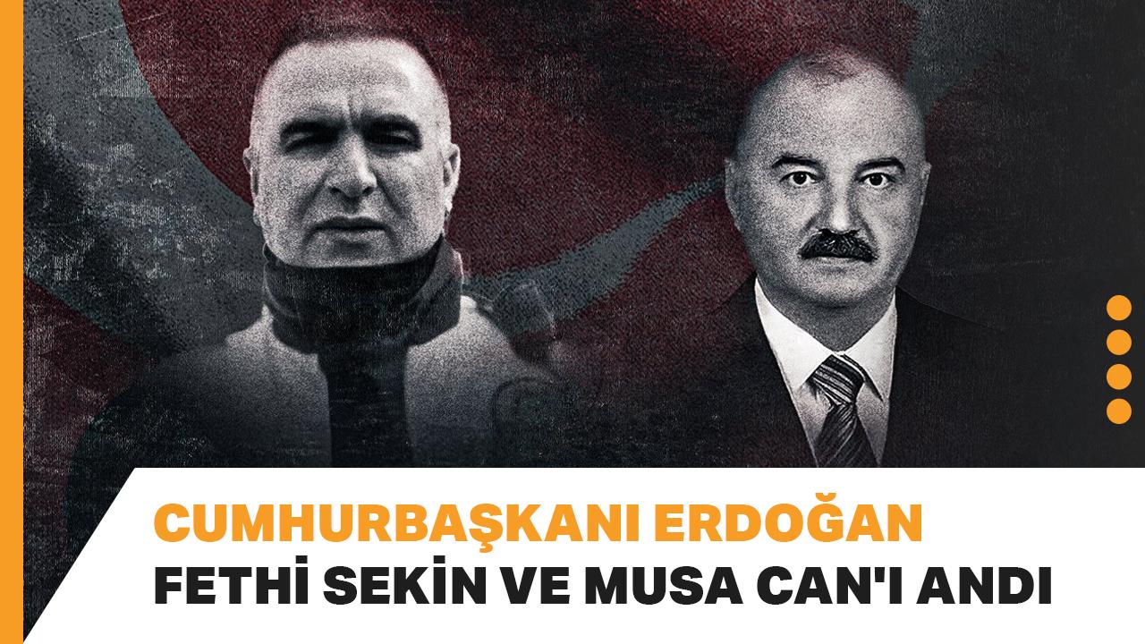 Cumhurbaşkanı Erdoğan, şehit polis memuru Fethi Sekin ile adliye çalışanı Musa Can'ı andı
