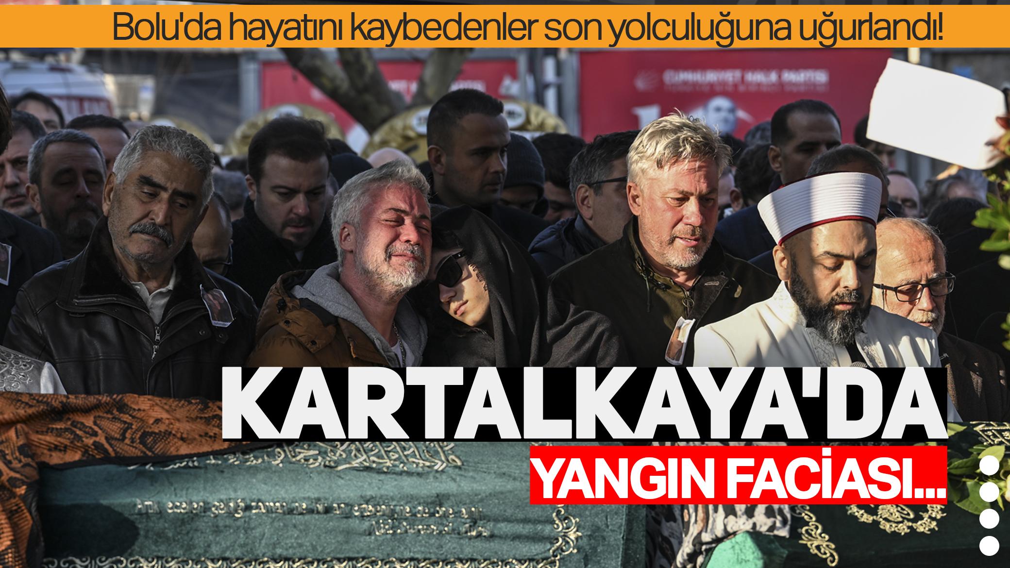 Bolu Kartalkaya'da hayatını kaybedenler için cenaze töreni... Acılı aileler yürekleri dağladı