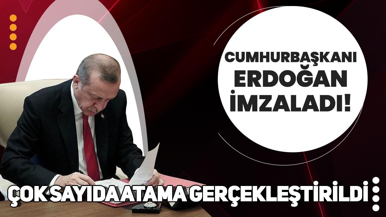 Cumhurbaşkanı Erdoğan imzaladı! Çok sayıda atama gerçekleştirildi