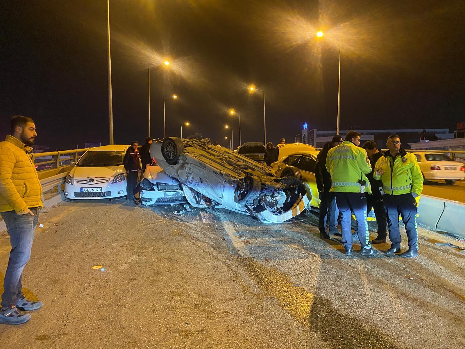 Ankara Yenimahalle'de zincirleme kaza: 4 yaralı