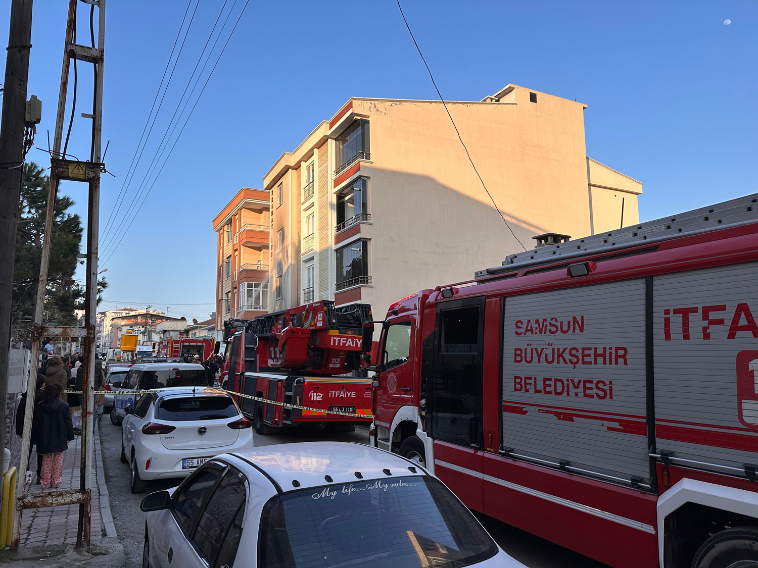 Samsun'da evde çakmakla oynayan çocuk yangın çıkardı