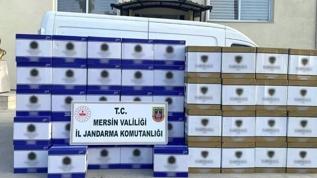 Mersin'de on binlerce makaron ele geçirildi