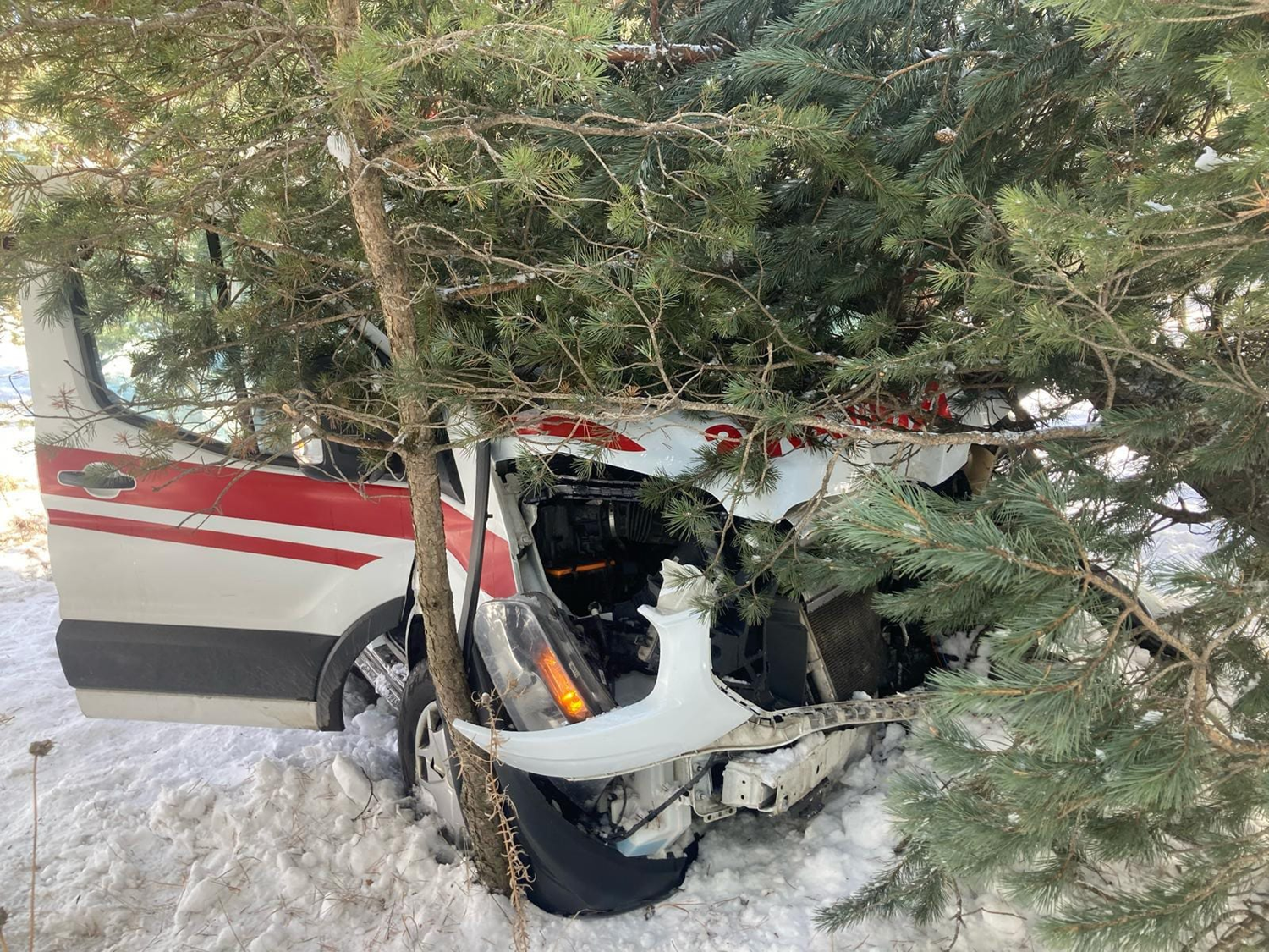 Ardahan'da ambulans yoldan çıkıp ağaçlara çarptı: 3 sağlık personeli yaralı
