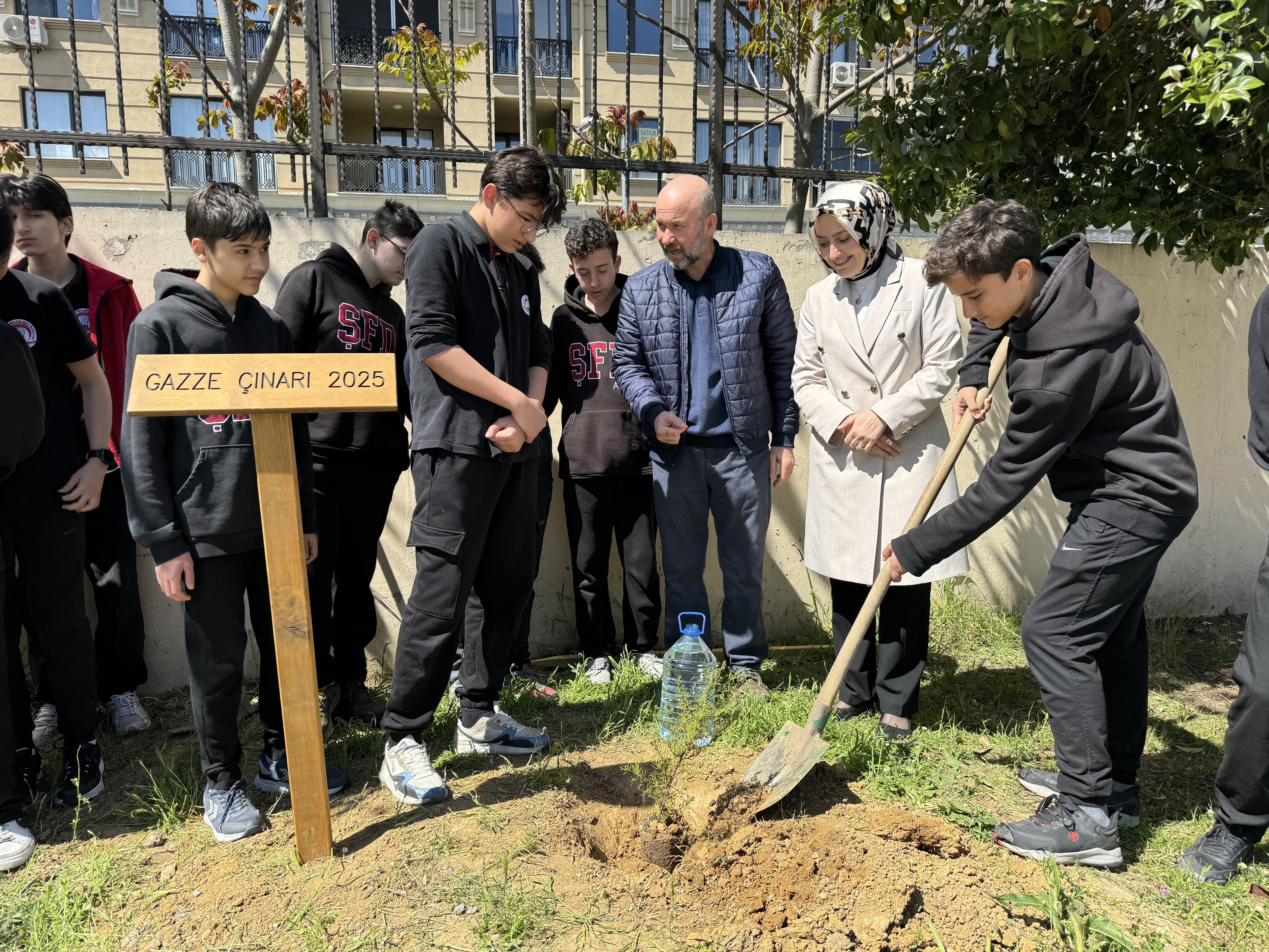 Filistinli çocuklar adına İstanbul'da çınar ağaçları yeşeriyor