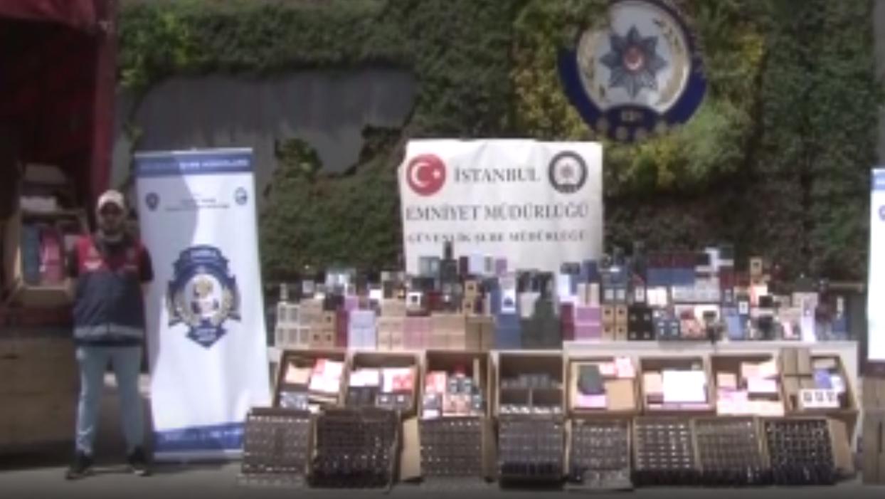 İstanbul'da 20 bin 453 sahte parfüm ele geçirildi, 1 kişi gözaltına alındı