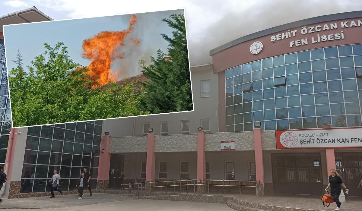 İzmit'te okulda yangın paniği: Ekipler seferber oldu