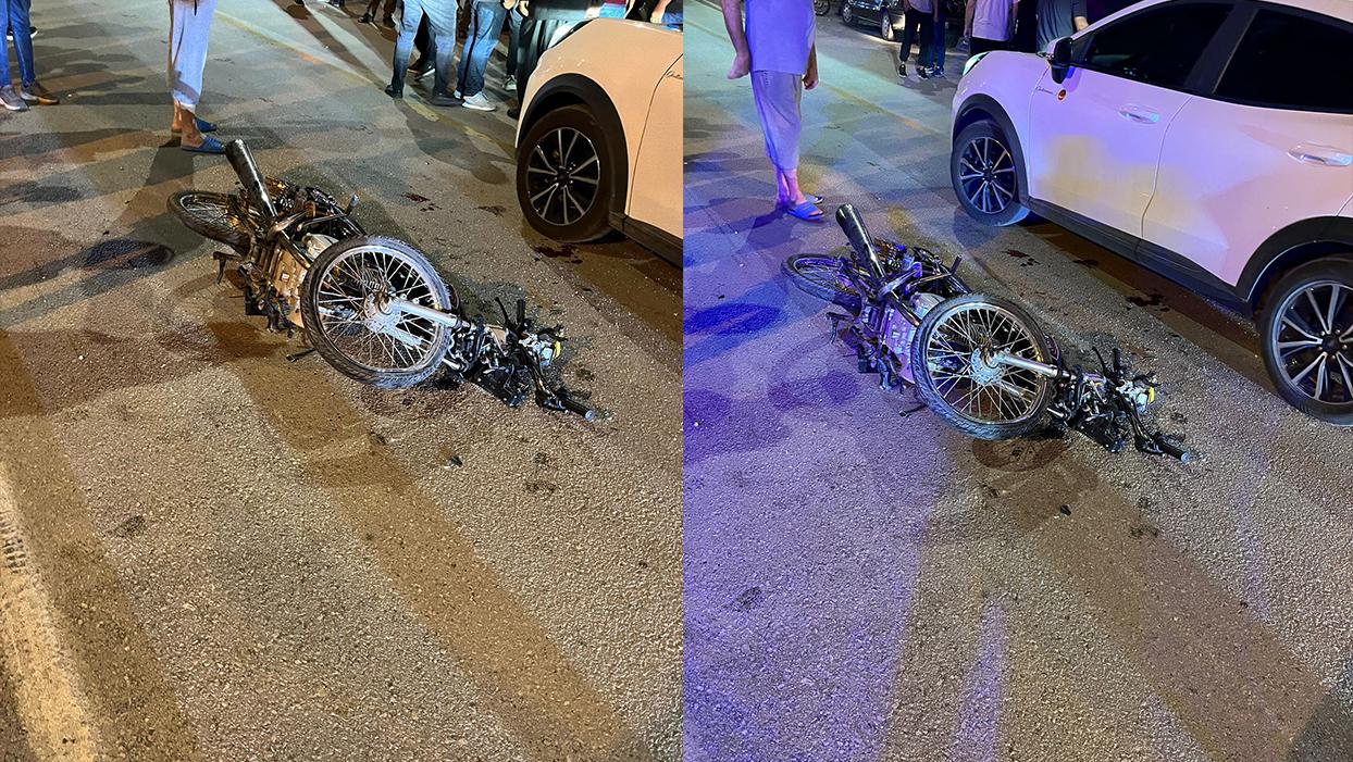 Dörtyol'da otomobille çarpışan motosiklet hurdaya döndü: 1'i ağır 2 yaralı