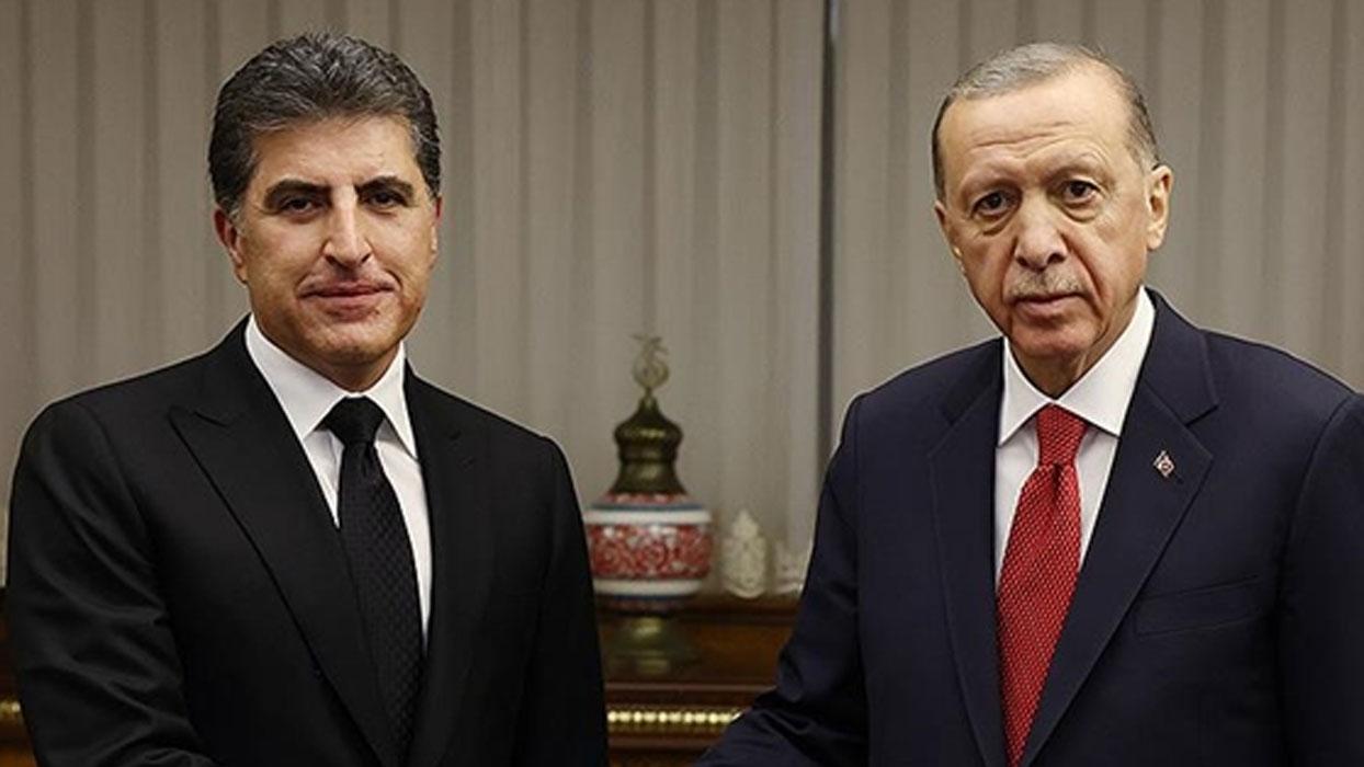 Barzani'den Cumhurbaşkanı Erdoğan vurgusu! "Sürecin başarısı için ortaya koyduğu çabayı takdirle karşılıyoruz"