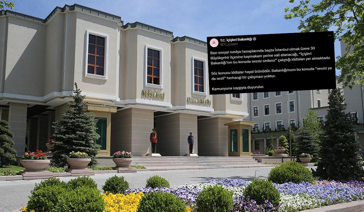 Bakanlıktan "vali manipülasyonu"na yalanlama: İddialar hayal ürünüdür