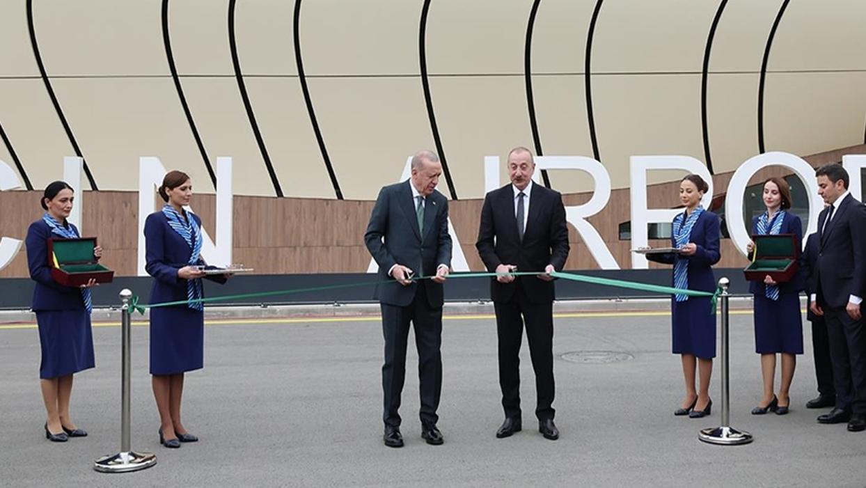 Cumhurbaşkanı Erdoğan ve Aliyev, Laçın Uluslararası Havalimanı'nın açılışını yaptı