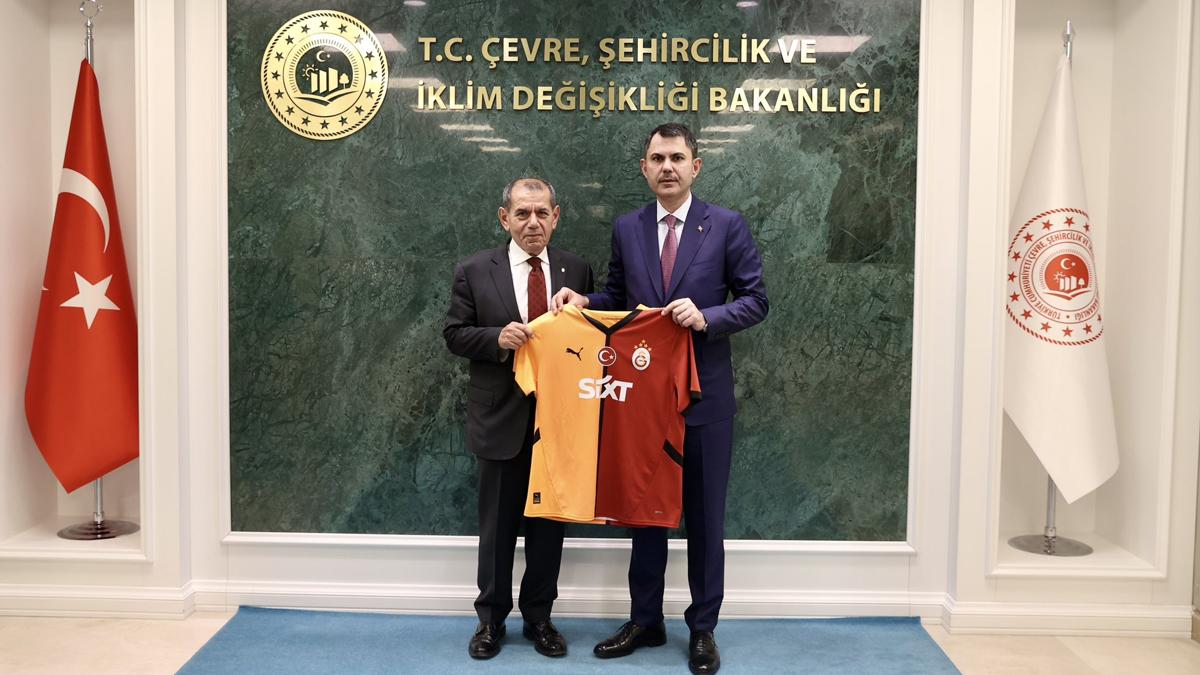 Bakan Kurum, Galatasaray Spor Kulübü Başkanı Özbek'i kabul etti