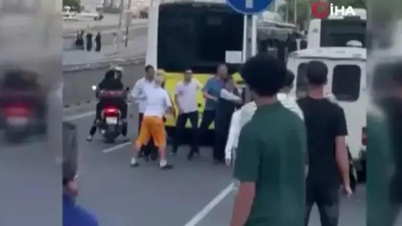 Eyüpsultan'da İETT şoförü otobüsü yolcuların üzerine sürdü, kadın baygınlık geçirdi!