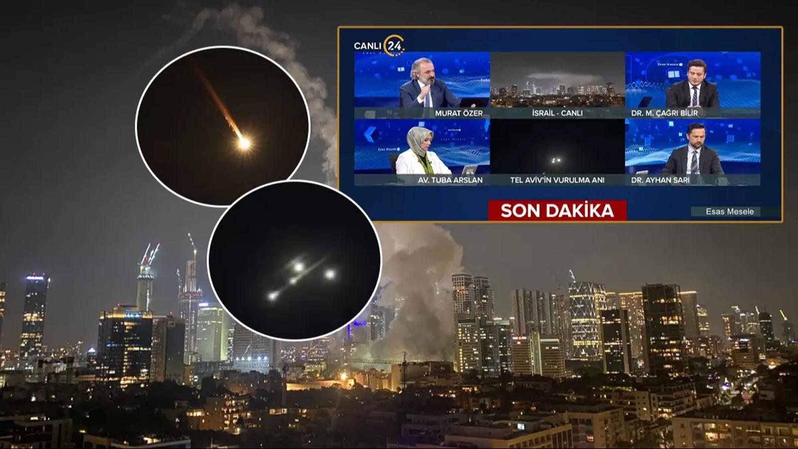 Tel Aviv'e peş peşe bombardıman! İran ''Demir Kubbe''yi deldi