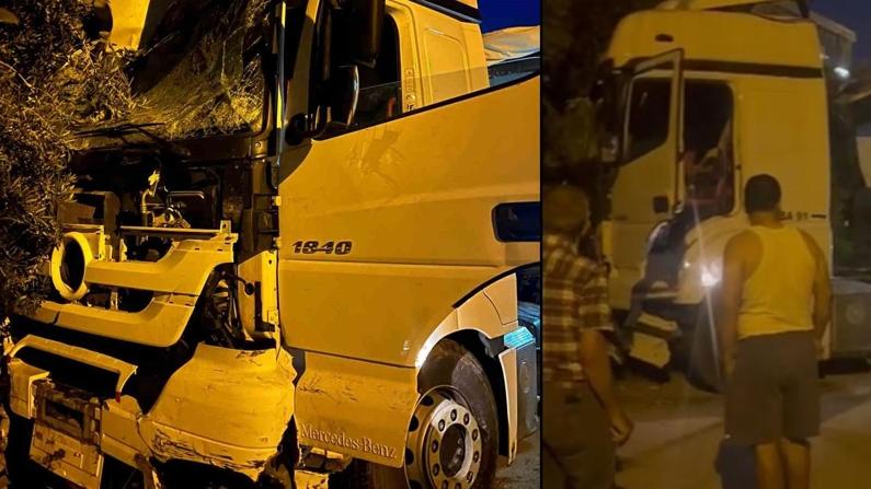 Tır sürücüsü uyudu, ortalık savaş alanına döndü: Önce üste geçide ardından da ağaç ile 2 araca çarptı