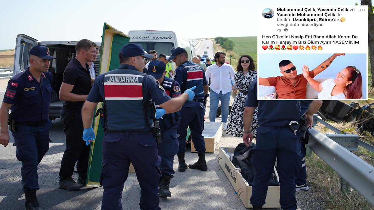 Edirne'de trafik kazasında sevdiklerini kaybeden sürücüden kahreden detay!
