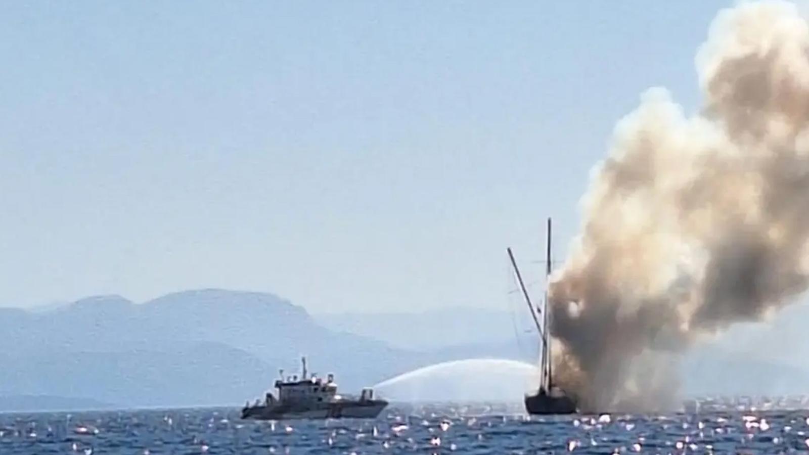 Bodrum'da tekne sulara gömüldü