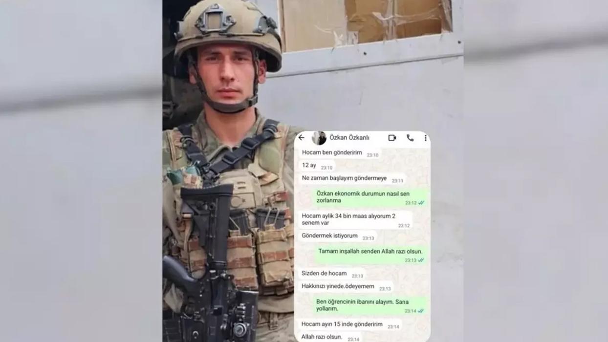 Şehit Özkan Özkanlı'nın mesajı ortaya çıktı: Yetim öğrenciye umut olmuş