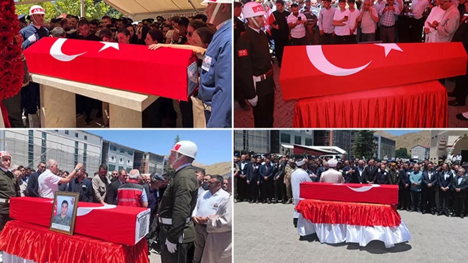 12 kahramana veda... Türkiye şehitlerini uğurluyor