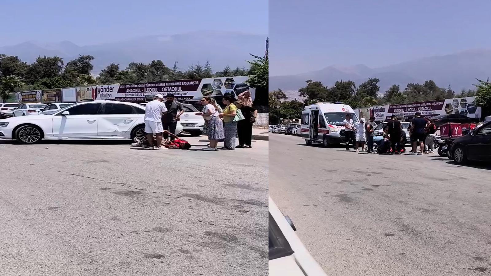 Hatay'da motosikletli kurye kaza yaptı: 1 yaralı