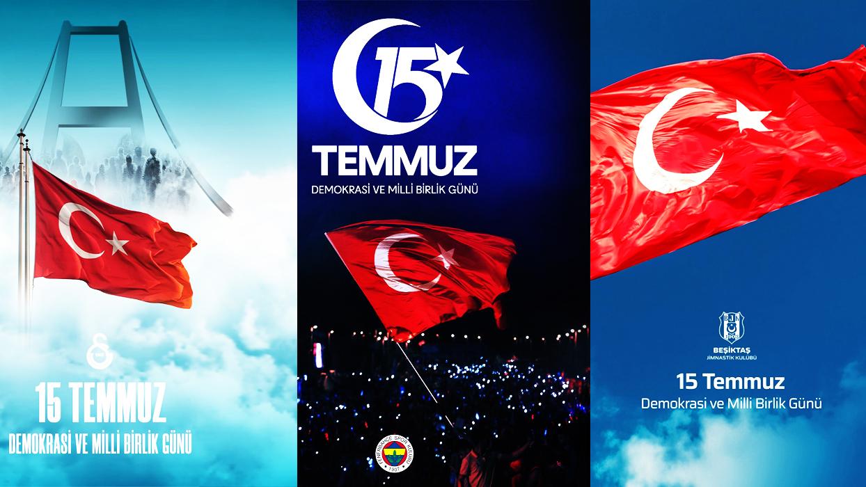 Türk spor kulüplerinden 15 Temmuz paylaşımları!