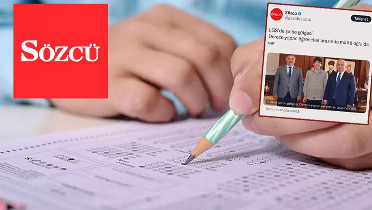Sözcü'den nefret başlığı! LGS yalanını yaymak için kendilerini kaybettiler