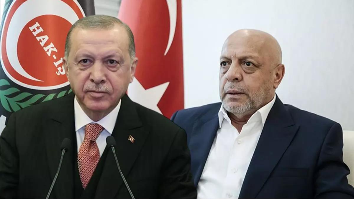 Cumhurbaşkan'ı Erdoğan, Hak-İş Konfederasyonu Genel Başkanı Arslan'ı kabul etti