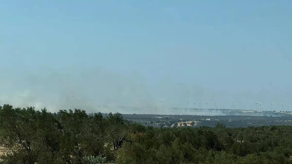 Çanakkale'de tarım arazisinde yangın