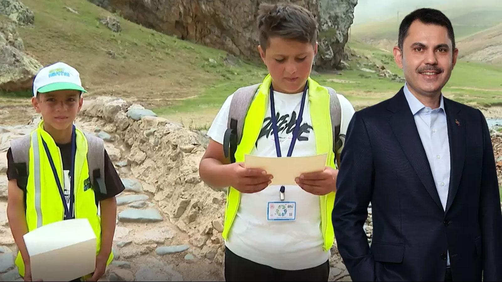 Yayladaki çöpleri toplayan iki kardeşe Bakan Kurum'dan teşekkür: İyi ki varsın Mete ve Görkem