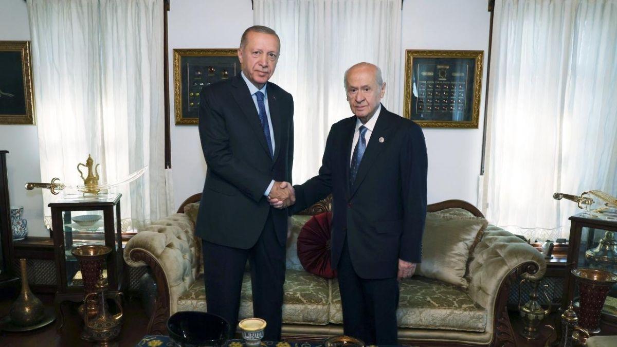 Ankara'da Cumhur İttifakı zirvesi... Cumhurbaşkanı Erdoğan'dan Bahçeli'ye ziyaret