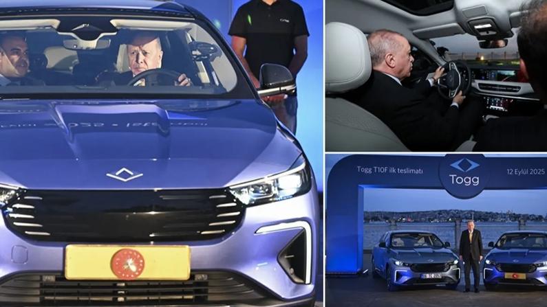 T10F'nin ilk teslimatı Cumhurbaşkanı Erdoğan'a! Test sürüşünü bizzat yaptı