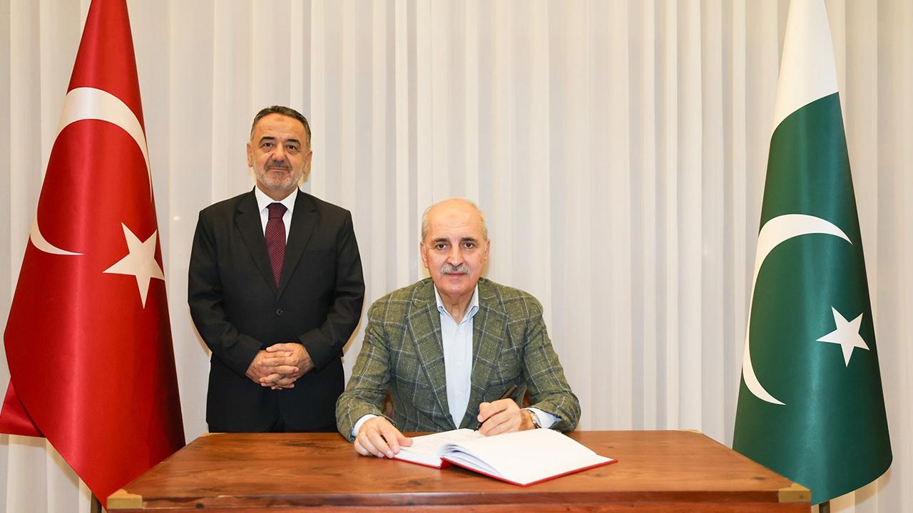 İslamabad Büyükelçiliği'ne TBMM Başkanı Kurtulmuş'tan ziyaret