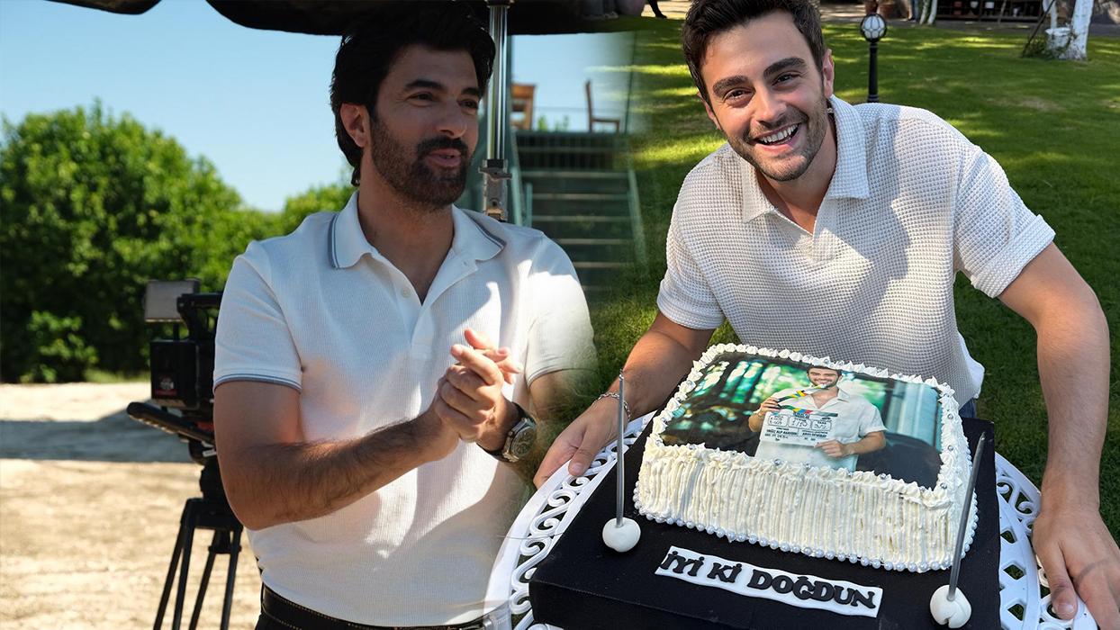 Engin Akyürek ve Yiğit Koçak'a doğum günü sürprizi! Sette pastalı kutlama