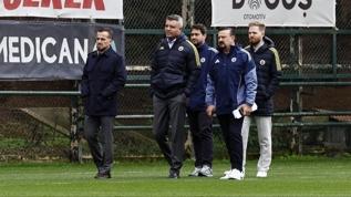 Fenerbahçe'de Başkan Saran idmanı takip etti