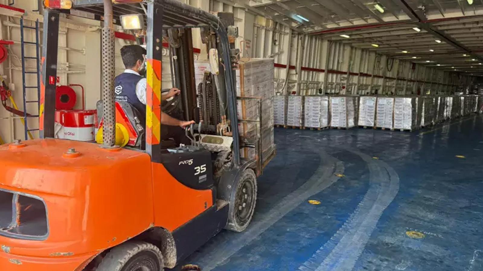 Türkiye'den Gazze'ye yardım eli: Malzemeler indirilmeye başlandı