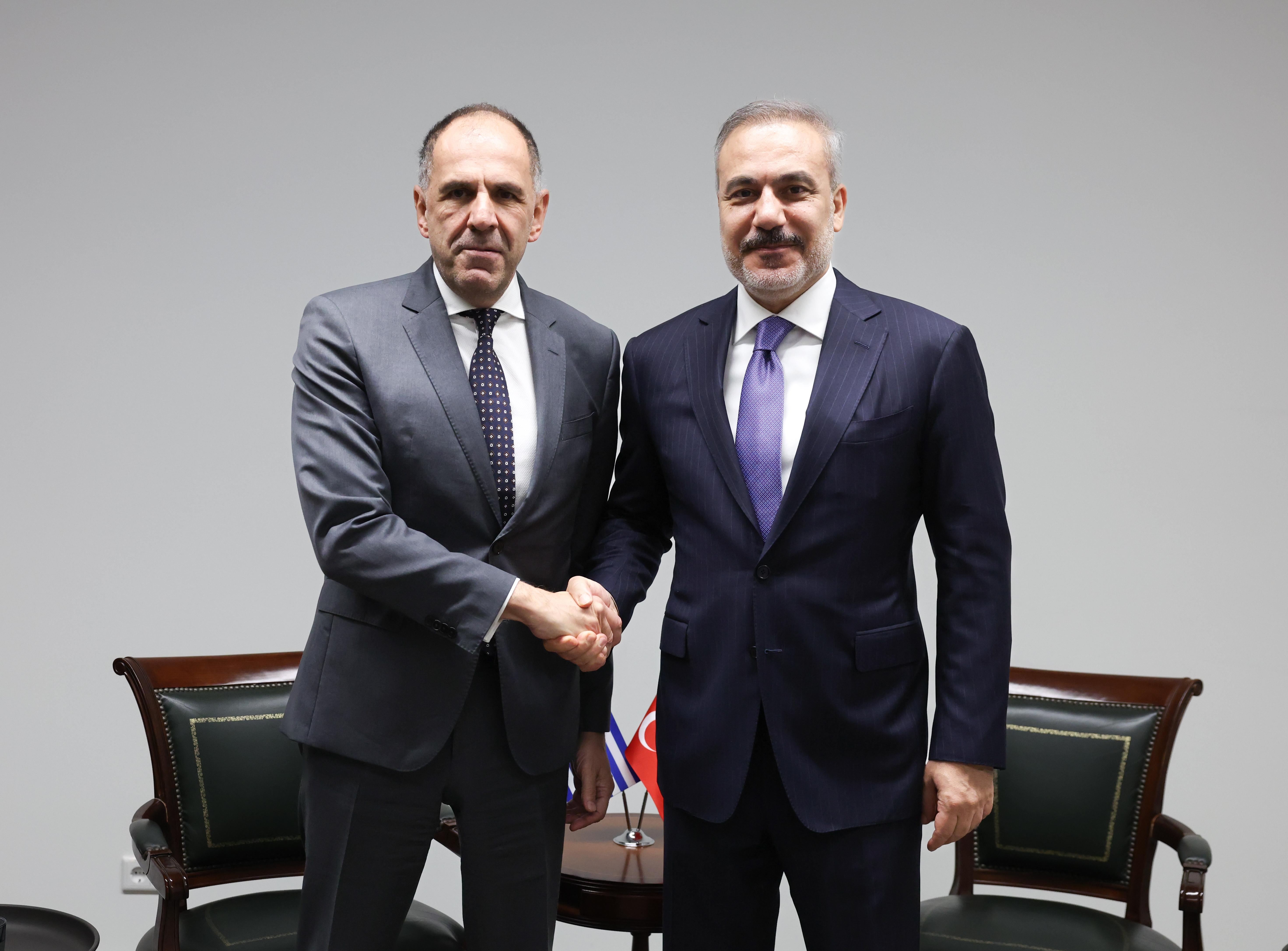 Bakan Fidan, Yunan mevkidaşı Gerapetritis ile bir araya geldi