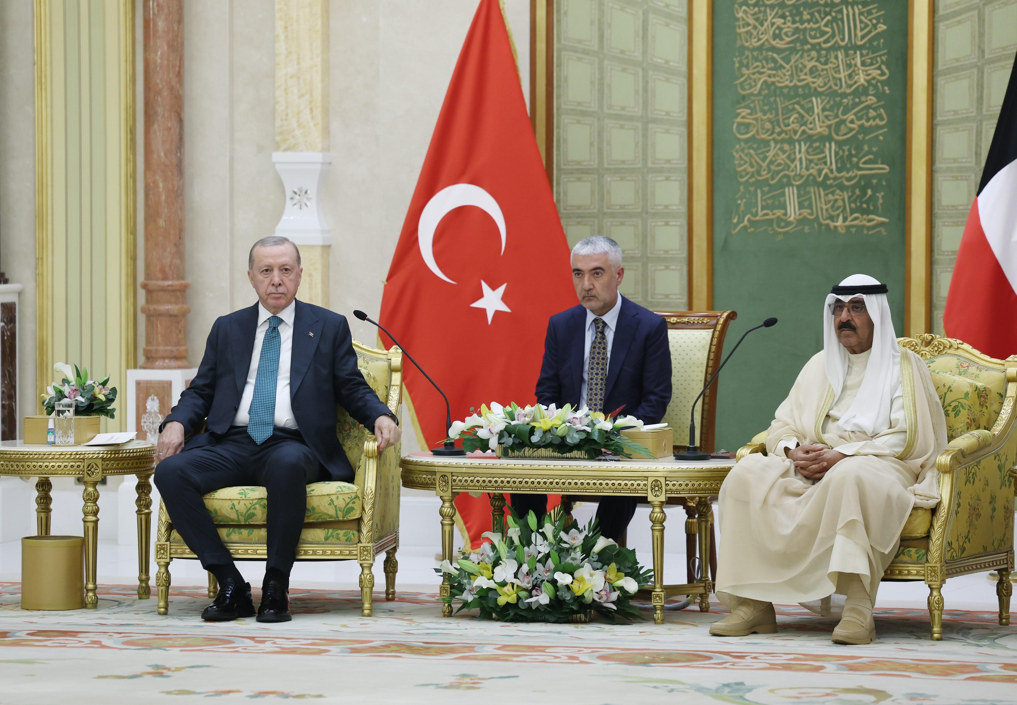 Cumhurbaşkanı Erdoğan, Kuveyt Emiri es Sabah ile görüştü