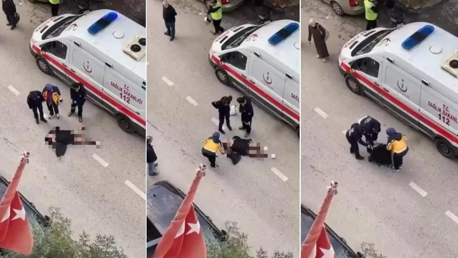 Sabah sessizliğini çığlıklar böldü! Sinir krizi geçiren kadın kendini yola attı