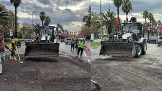 Vatan Caddesi'nde İBB'nin yaptığı yol çalışması çöktü, Fatih Belediyesi ekipleri anında müdahale etti