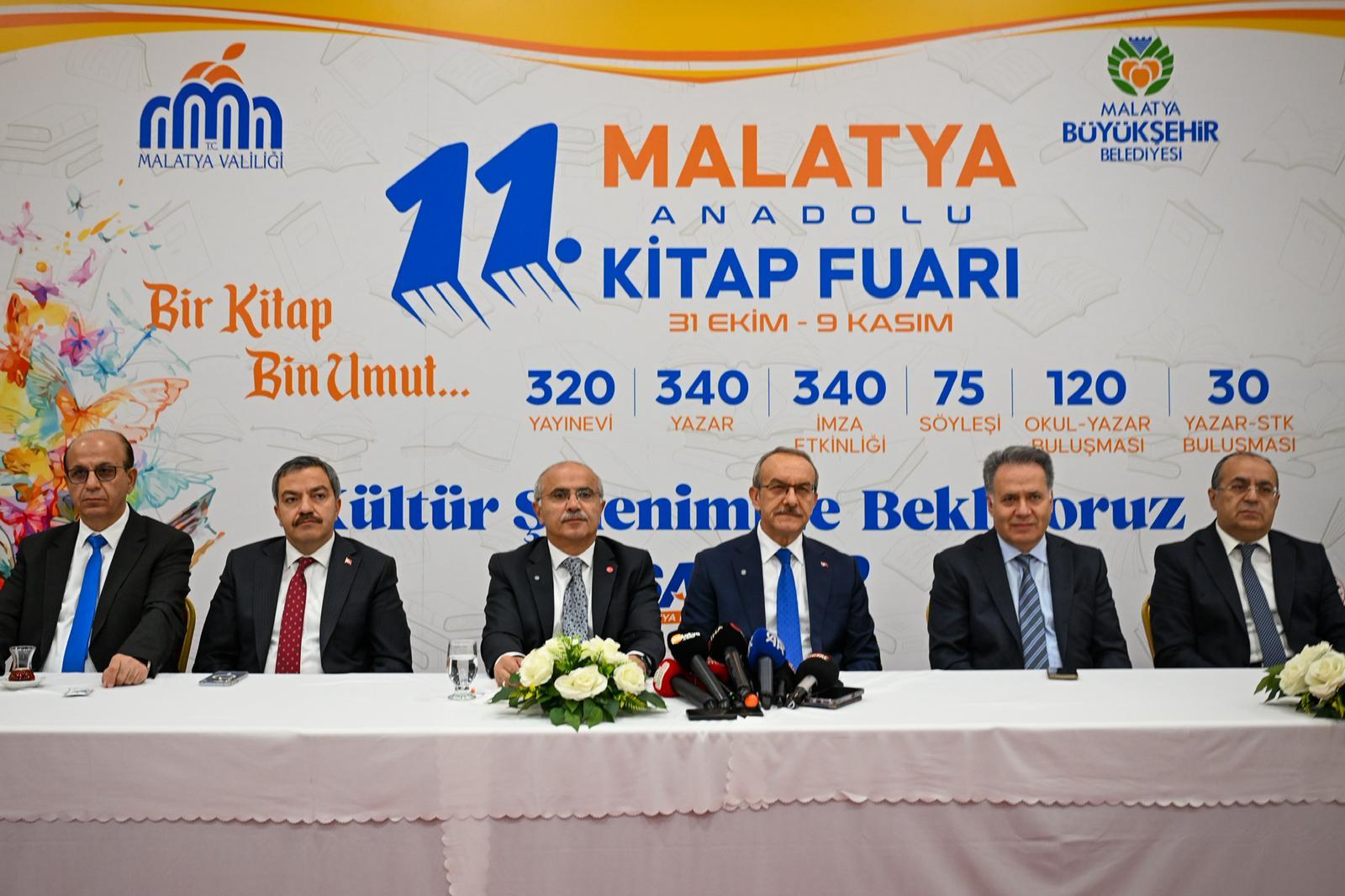 Malatya Anadolu Kitap ve Kültür Fuarı 11'inci kez kapılarını kitapseverlere açıyor