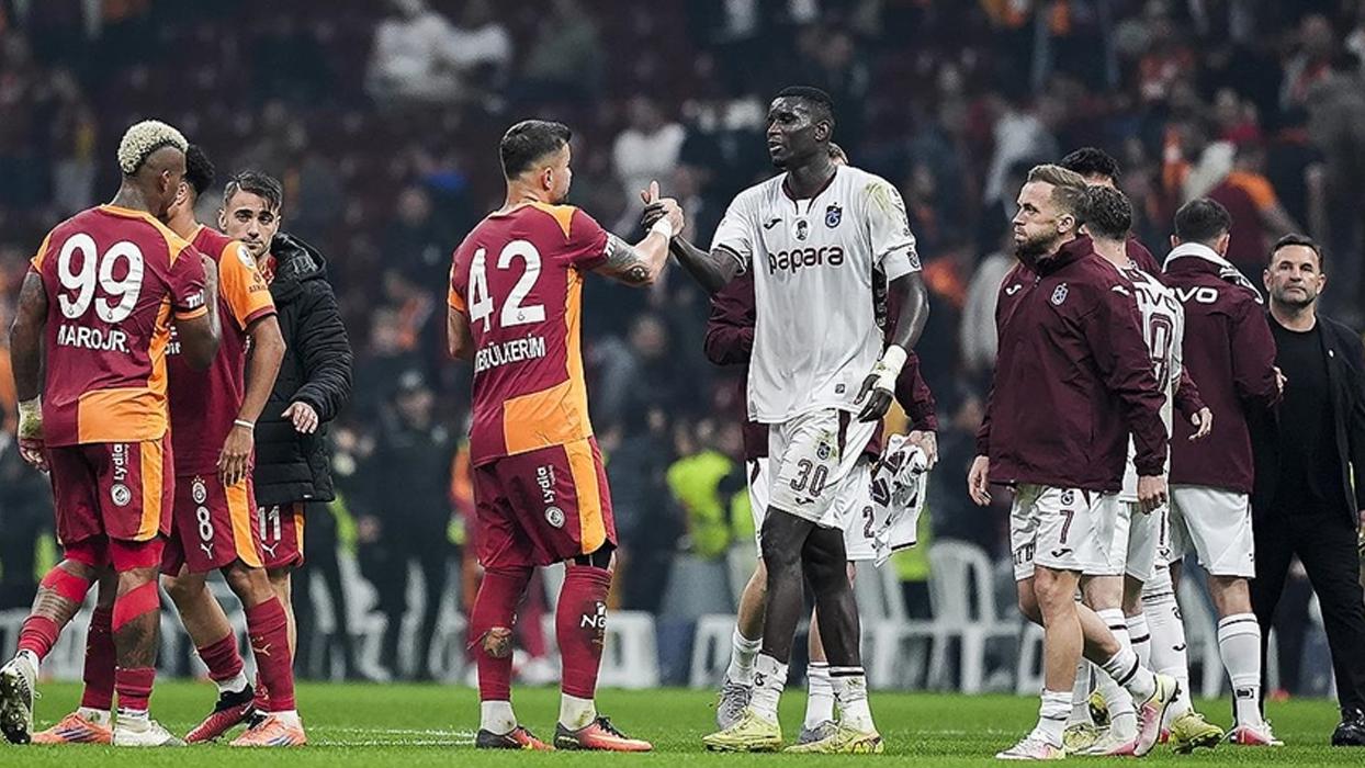 Galatasaray, Trabzonspor ile berabere kalarak namağlup unvanını korudu (Galatasaray - Trabzonspor maç özeti)