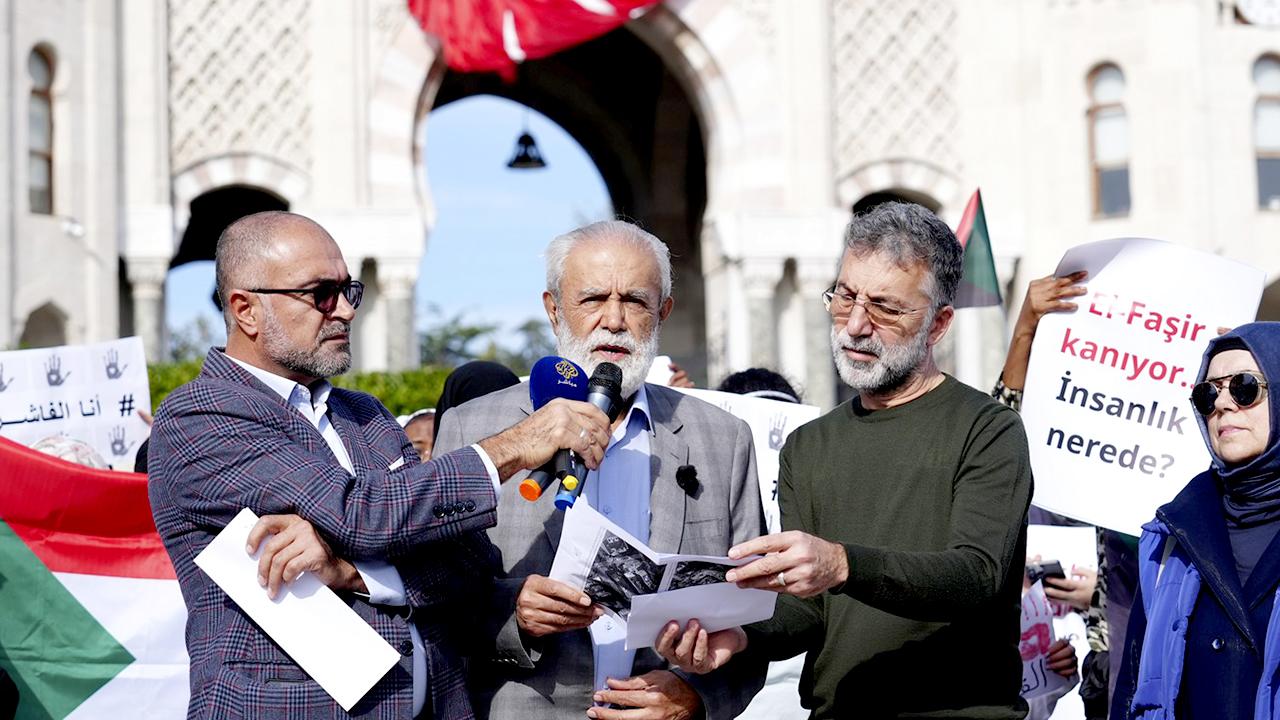 Suriye, Doğu Türkistan, Keşmir, Arakan, Gazze derken şimdi de Faşir! Sudan'daki iç savaşın yol açtığı insani kriz İstanbul'da protesto edildi