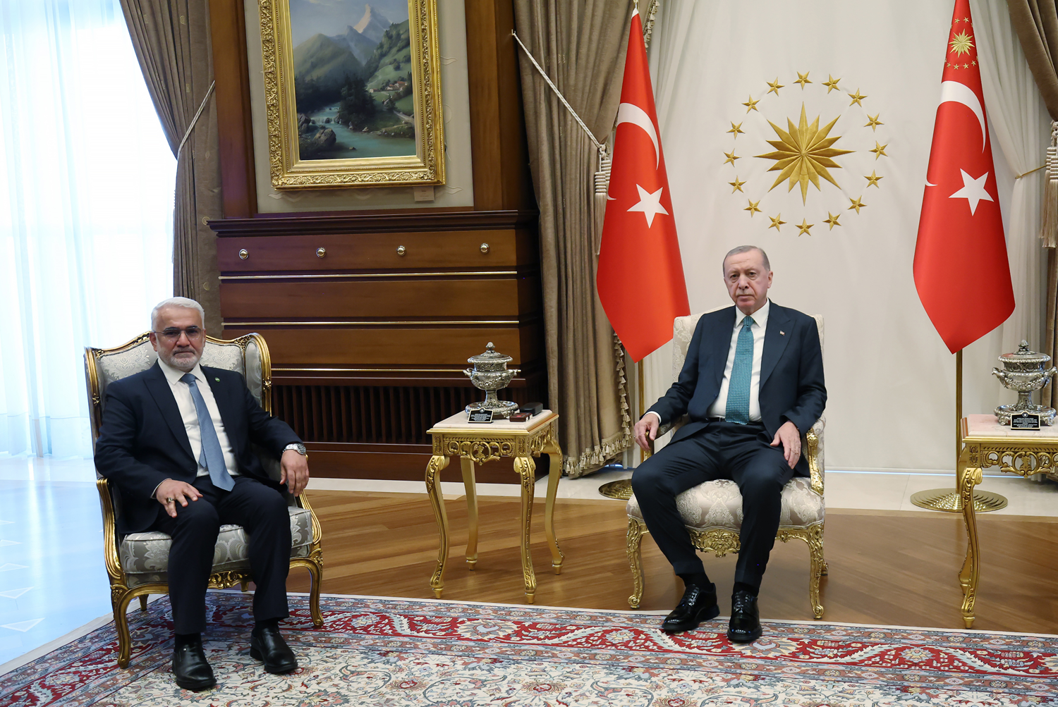 Cumhurbaşkanı Erdoğan, HÜDAPAR Genel Başkanı Yapıcıoğlu'nu kabul etti