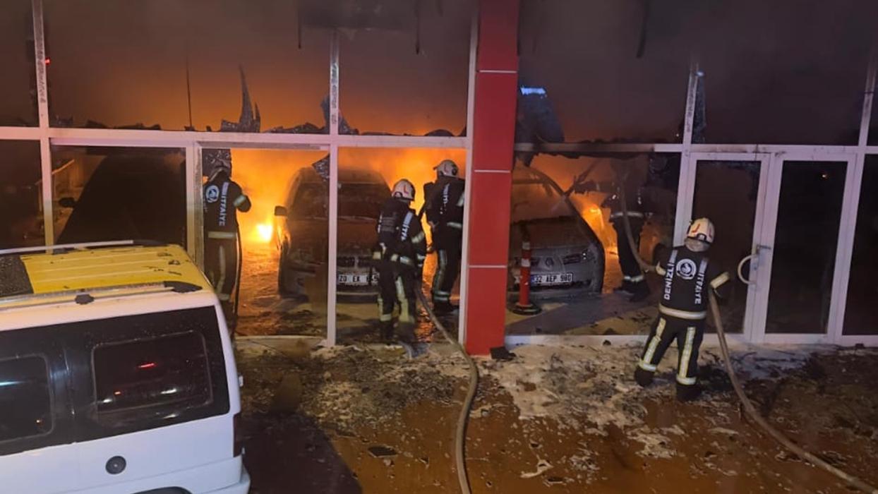 Denizli'de oto galeride yangın dehşeti! Cinayetle bağlantısı mı var?