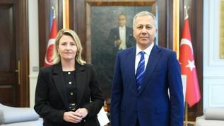 İçişleri Bakanı Yerlikaya, ICMPD Genel Direktörü Susanne Raab'ı kabul etti