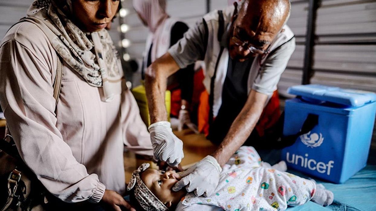 Gazze'de 3 yaş altı çocuklar için yeni bir kampanya başlatıldı