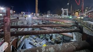 Kabataş'ta metro inşaatında çökme meydana geldi! 1 işçi hayatını kaybetti