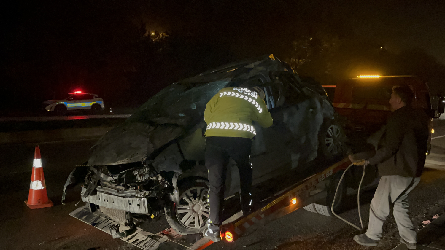 Eskişehir'de takla atan otomobilin sürücüsü yaralandı